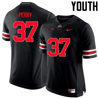 NCAA Ohio State Buckeyes Youth #37 Joshua Perry Limited Black Nike Football College Jersey MRP4645NF